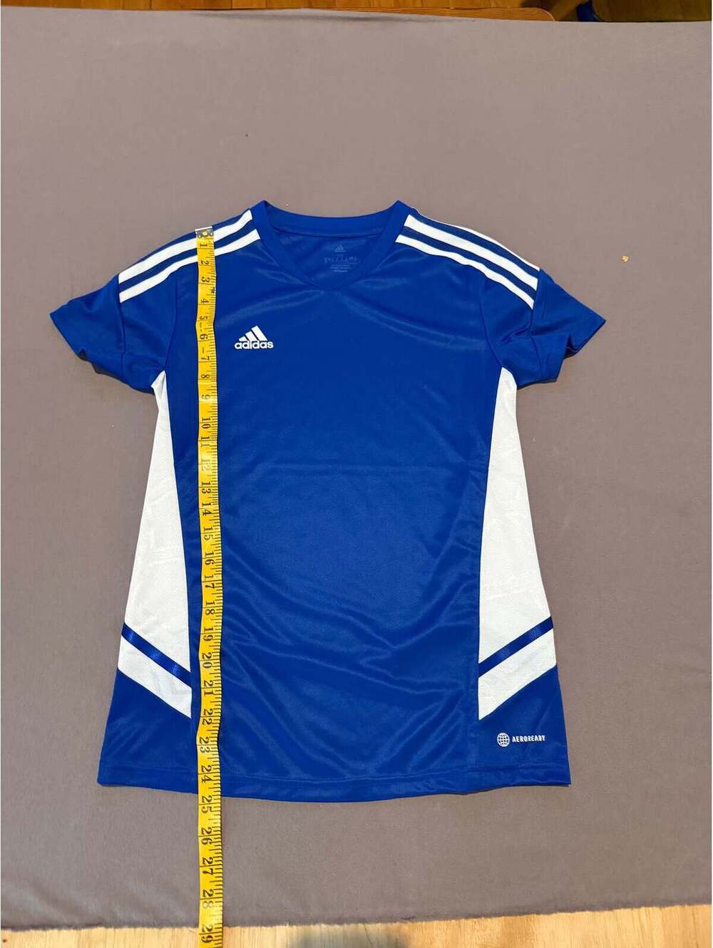 Adidas Aeroready Blue & White Soccer Jersey Top Women’s XS